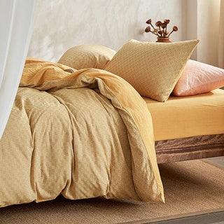 ASH Turmeric Series Queen King California Large Size Bedding Sheet Sets Linen flated