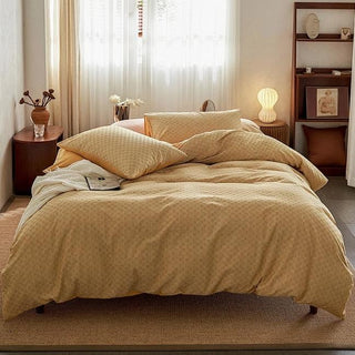 ASH Turmeric Series Queen King California Large Size Bedding Sheet Sets Linen flated